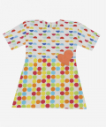 Star Gazer Dress Multi-Coloured Semi Circles And Tic Tac Toe