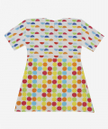 Star Gazer Dress Multi-Coloured Semi Circles And Tic Tac Toe