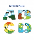 The Animal Alphabet,Fun & Educational 52 Piece Jigsaw Puzzle