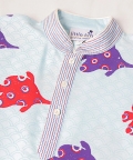 Sky Blue Hand Block Printed Kurta Set