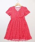 Organic Viscose Fit & Flare Dress For Girls