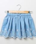 Denim Skirt With An Elasticated Waistband