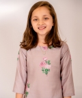 Mocha Brown Floral & Polka Dot Dhoti Jumpsuit Kids