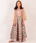 Mocha Brown Lehenga Kids