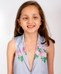 Soft Blue Floral & Polka Dot Pantsuit Kids