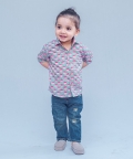 Boys Lotus block Print Shirt