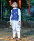 Bloom Drape Style Kurta Set For Boys