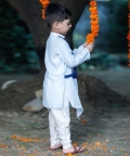 Bloom Drape Style Kurta Set For Boys
