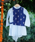 Bloom Drape Style Kurta Set For Boys