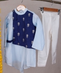 Bloom Drape Style Kurta Set For Boys