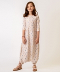 Moonshine Cream Dhoti Jumpsuit Kids