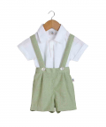 Spring Dungrees With Collar Tee