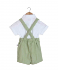 Spring Dungrees With Collar Tee
