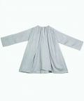 Gather Neck Dress Grey Polka