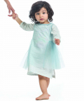Side Gather Over Dress Co-ord Powder Blue