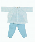 Peasant Top Co-ord Powder Blue