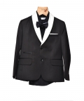 Black Tux With White Collar