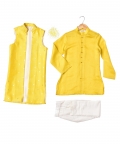 Yellow Kurta & Waist Coat With Embroidery