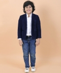 Navy Blue Corduroy Blazer