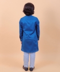 Royal Blue Kurta With White Pants