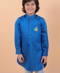 Royal Blue Kurta With White Pants