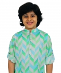 Green And White Kurta With White
