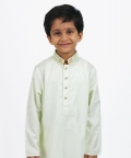 Lemon Yellow Kurta With Collar Embroidery & White Pants