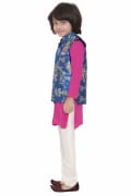 Pink kurta and jacket set