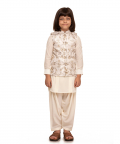 Ivory pathani kurta set