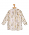 Stripes Linen Shirt Kurta Set