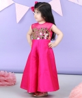 Jumpsuit With Mirror Acrylic Bordered With Golder Beads