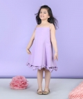A Line Dress Embllished With Bow All Over The Flair