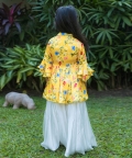 Sunshine Bloom Collar Kurta Sharara