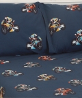 Super Bikes Organic Cotton Flat Sheet Set Double Flat Sheet