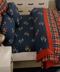 Super Bikes Organic Cotton Flat Sheet Set Double Flat Sheet