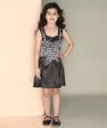 Sweet Heart Sleeve Less Printed Knee Length Frok