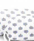 100% Organic Baby Bolster Cover Set With Fillers Lotus Print