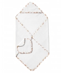 100% Organic Lion Print Organic Hooded Towel Set