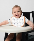 100% Organic Farm Print Round Baby Bibs