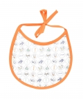 100% Organic Farm Print Round Baby Bibs