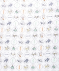 100% Organic Farm Print Round Baby Bibs