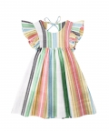 100% Organic Orange & Green Stripe Sleeves Nightdress