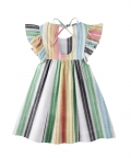 100% Organic Orange & Green Stripe Sleeves Nightdress