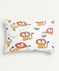 100% Organic Junior Pillow Cover Without Fillers Lion Print