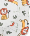 100% Organic Fitted Crib Sheet Lion Print