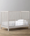100% Organic Fitted Crib Sheet Navy Squares