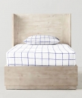100% Organic Fitted Single Sheet Navy Squares