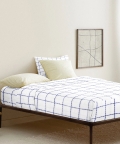 100% Organic Fitted Single Sheet Navy Squares