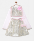 Sequins Lehenga Choli With Attached Duppatta