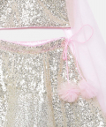 Sequins Lehenga Choli With Attached Duppatta